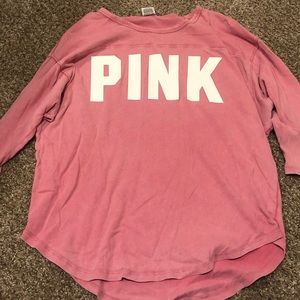 PINK baseball sleeve shirt